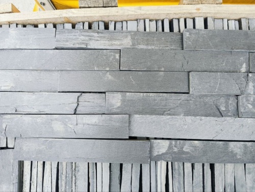 Плитка чёрная из натурального камня фасадная 30 см * 5 см, толщина 7 мм -30 мм купить в Евпатории