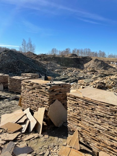 Плитняк златолит жёлтый золотистый для фасада 1,5-3см купить в Евпатории